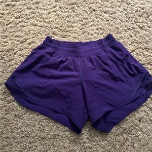 Lululemon hotty hot shorts 4” size 4 in a dark purple color.